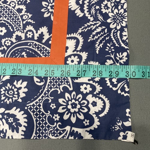 POTTERY BARN Pillow Cover Sham Blue White Baroque Orange Ribbon ELAINE 30”x24” - Picture 12 of 14