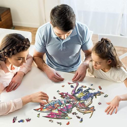 Wooden puzzles for adults and children 209 pieces dragon puzzle gift for family - Picture 5 of 6