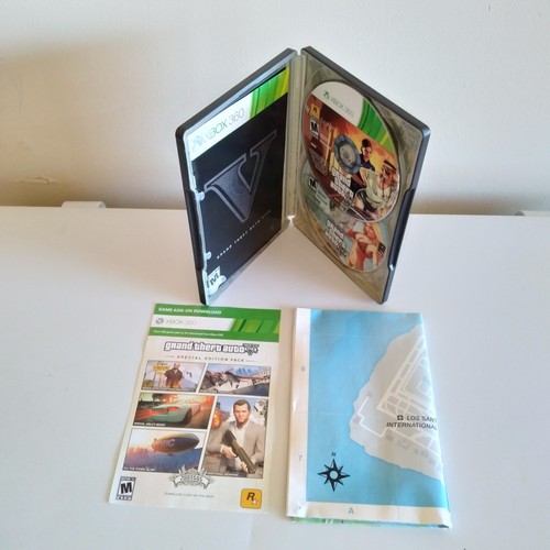 Grand Theft Auto V GTA 5 Steel Book (Microsoft XBox 360, 2013) w/ Manual TESTED  - Bild 4 von 11