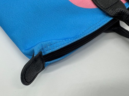 Raro Auténtico USADO LONGCHAMP x Robert Indiana Colaboración Limitada Hombro - Imagen 14 de 15