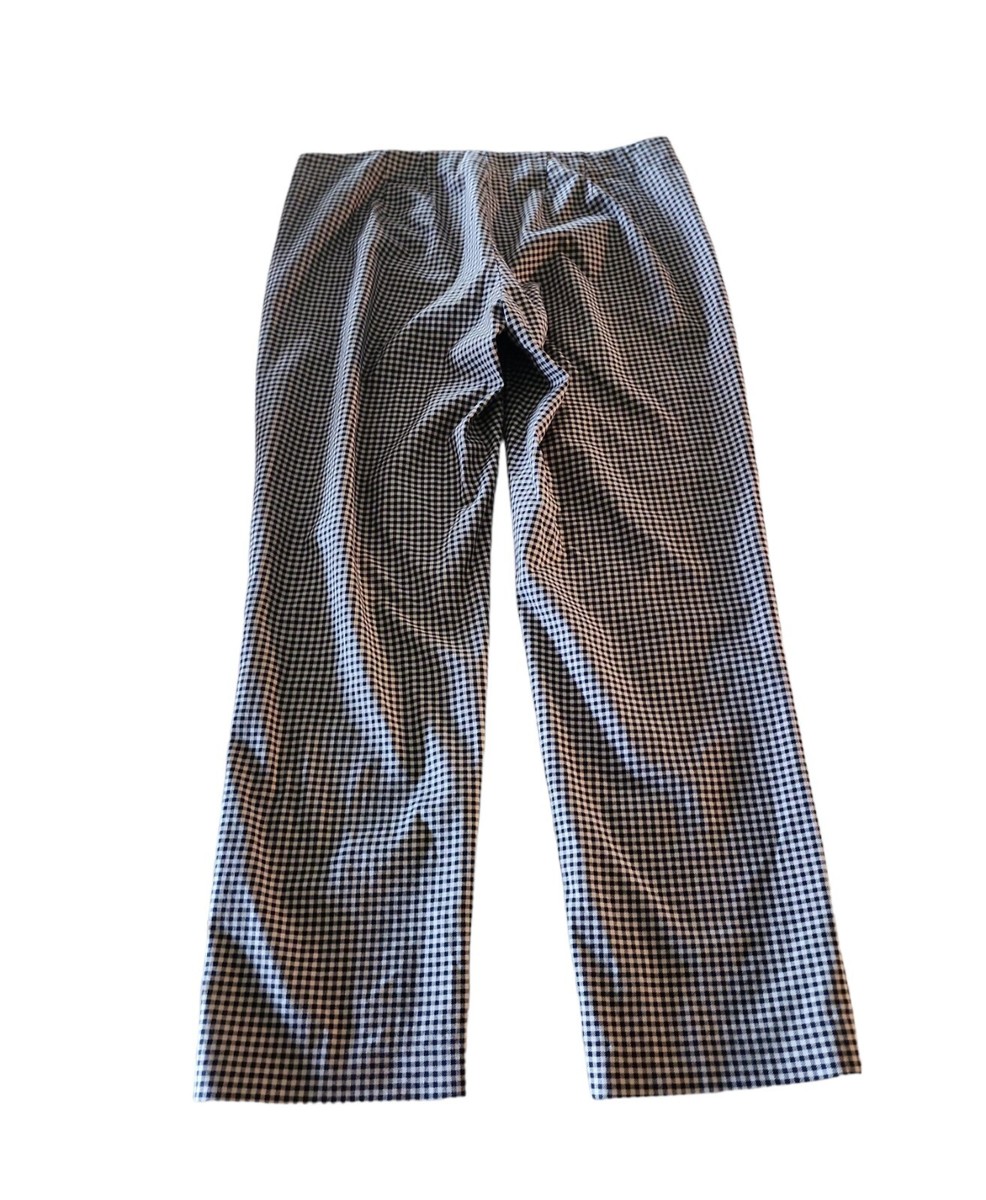 J.Jill Pants Womens Size 10 Black and Tan Stretch Checkered