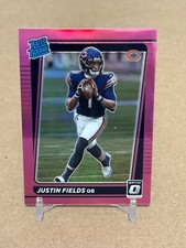 2021 Panini Donruss Justin Fields  Optic Preview Pink Rated Rookie-Bears.