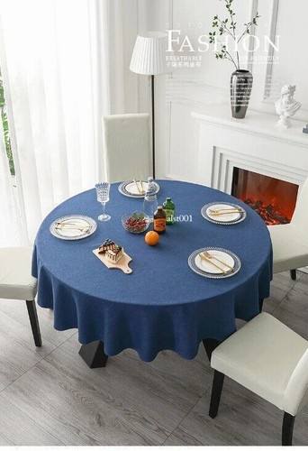Waterproof Oil-proof Tablecloth Cotton Linen Thicken Tablecloth Hotel Household - Picture 14 of 33