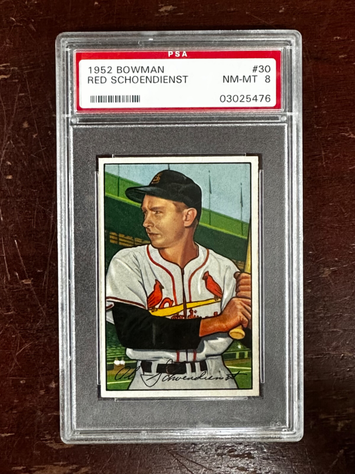 1952 Bowman #30 Red Schoendienst - PSA 8 NM MT