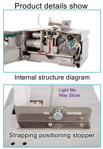 Empacadora de cinta de papel flejadora cruzada máquina flejadora automática bandas - Imagen 3 de 14