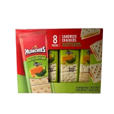 Munchies Jalapeno Cheddar Doritos Sandwich Crackers 1 Box of 8 Individual Packs