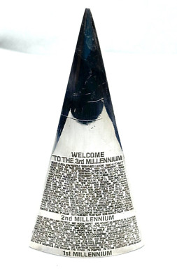 Christofle Pyramid Paperweight Welcome to the Third Millenium by Roger Tallon
