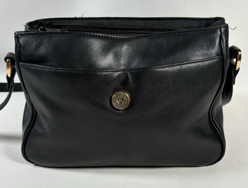 Vintage Etienne Aigner Purse Black Leather Shoulder Crossbody Bag 6 Compartments - Bild 9 von 22