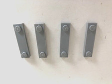 LEGO Parts: 1x4 Plates w/ Two End Studs, Light Bl Gray, Prt# 41740, 92593- 4 Pcs