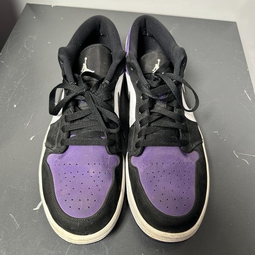 Air Jordan 1 Low Court Purple Sneakers Mens US 13 Low Top Shoes Trainers Suede - Picture 5 of 10