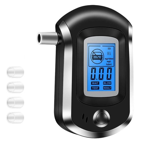 UK Polices Digital Breath Alcohol Analyzer Tester LCD Breathalyzer Test Detector - Picture 7 of 12