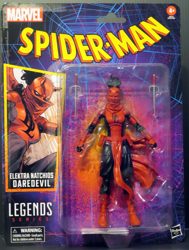 Spider-Man Retro Elektra Natchios Daredevil Marvel Legends 6 Zoll Actionfigur