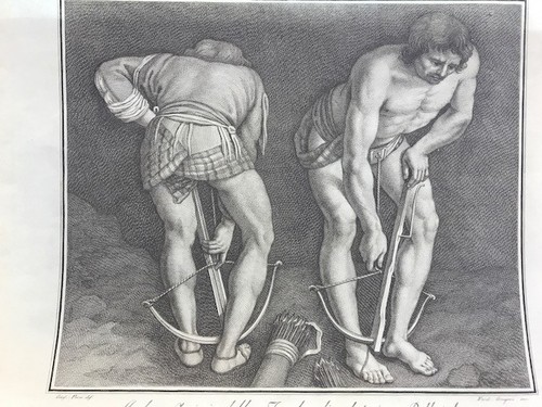 Two Archers. Pollaiolo Antonio. Original Etching 1743 - Picture 3 of 4