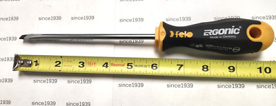 Felo 52799 Ergonic Soft Handle 1/4'' Slotted Screwdriver Hex Shank 6'' Blade