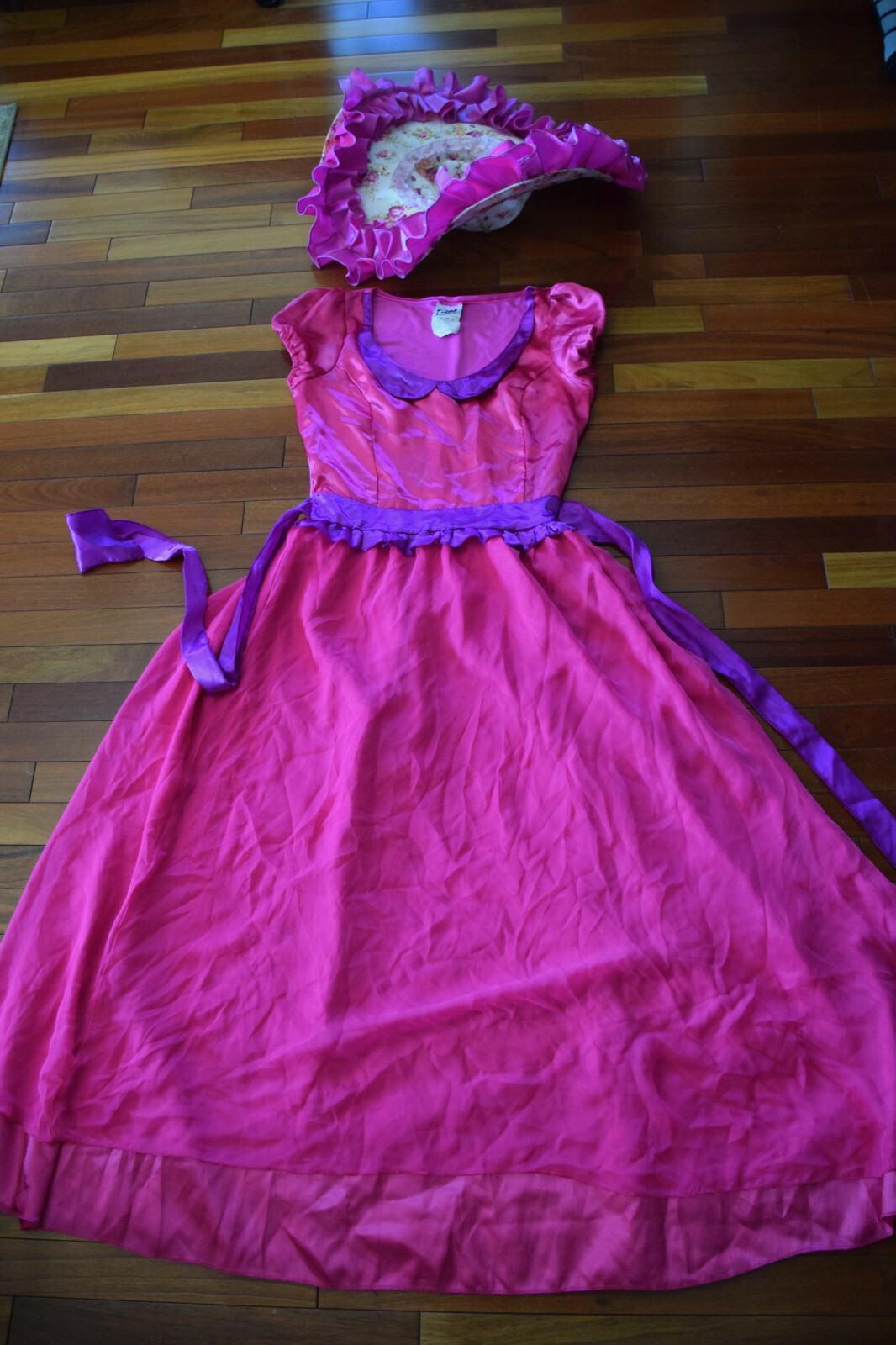 Victorian Vibe Dress Hat Costume Outfit Fuchsia Cosp… Gem