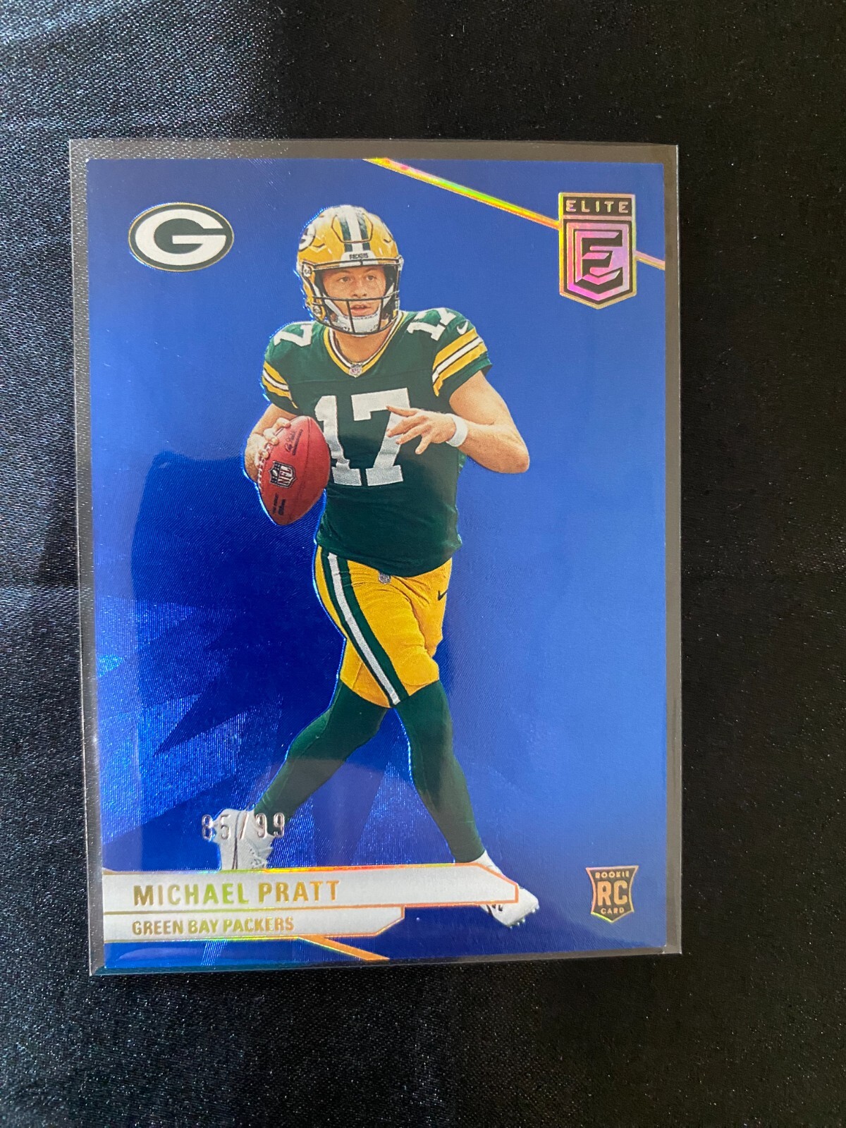 2024 Panini Donruss Elite Michael Pratt Blue Parallel /99 Packers RC