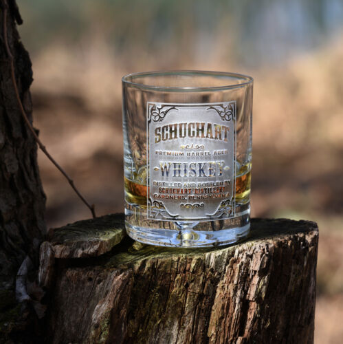 Personalized whiskey label, scotch, bourbon glasses SINGLE GLASS (wskylabel) - 第 1/2 張圖片