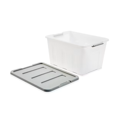 Large Storage Box Heavy Duty Plastic Tub Stackable Lid Organiser Containers Box* - Picture 3 of 34