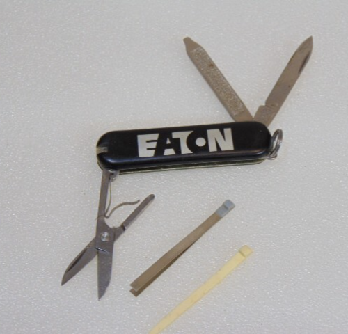 Victorinox Eaton Industrial Swiss Army Knife Vintage Pocket Black Advertising - Picture 3 of 6