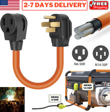 Generator Welder Adapter Plug Cord Socket NEMA 14-50P to 6-50R 50Amp 250V 8AWG