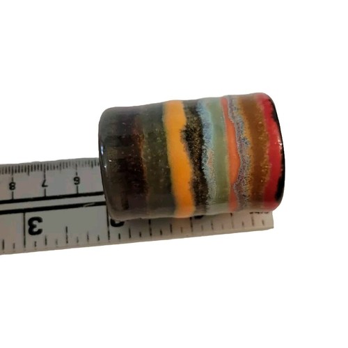Art Pottery Shot Glass Multicolored Glazed - Picture 6 of 6