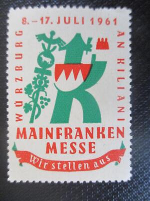 (10706) Reklamemarke - Mainfranken Messe Würzburg 1961