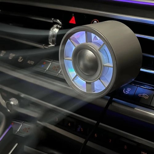 Colorful Light Car Air Conditioner Fan Car Clip Fan Car Accessories - Picture 6 of 9