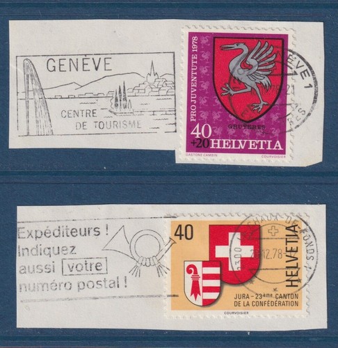 Swiss Mixed Lot of 21 Mint and Cancelled Stamps 1976-1980 - Picture 2 of 2