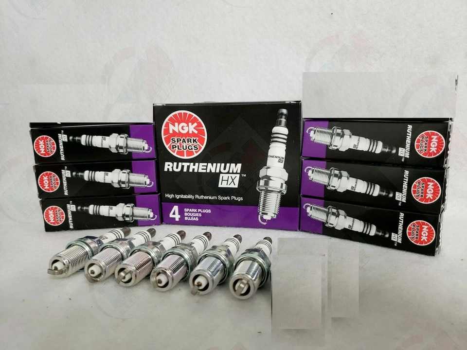 Juego de 6 bujías gasolina RUTHENIUM HX 90495 para Ford Mazda 2006-2024 Foto 2 de 4