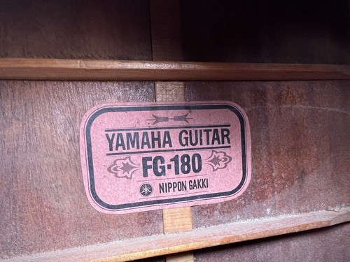 Vintage 1969-71 Yamaha FG-180 Jumbo Dreadnought Red Label Nippon Gakki MIJ - Imagen 11 de 18