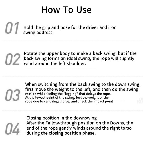 Golf Swing Training Professionally Designed Aid Equipment Distance Rope Plus - Picture 10 of 13