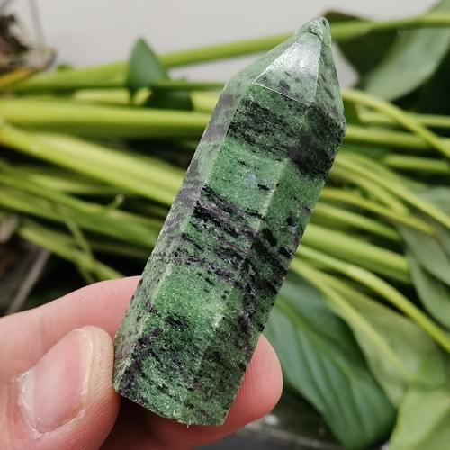 1 pieza Varita de cuarzo con punta de cristal de cuarzo zoisita natural curación Reiki 20 g+ - Imagen 2 de 12