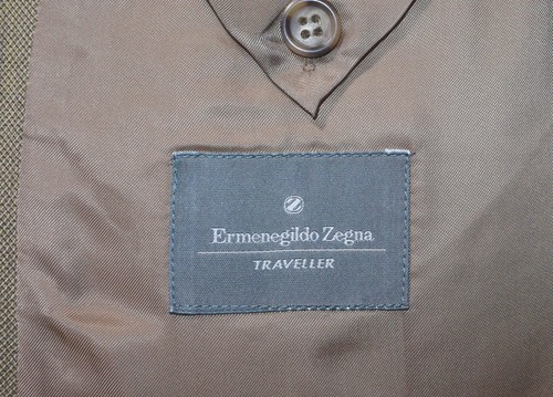 40R Ermenegildo Zegna Traveller $1495 Suit Jacket – 40 Brown Wool Blazer w/flaws - Picture 6 of 9