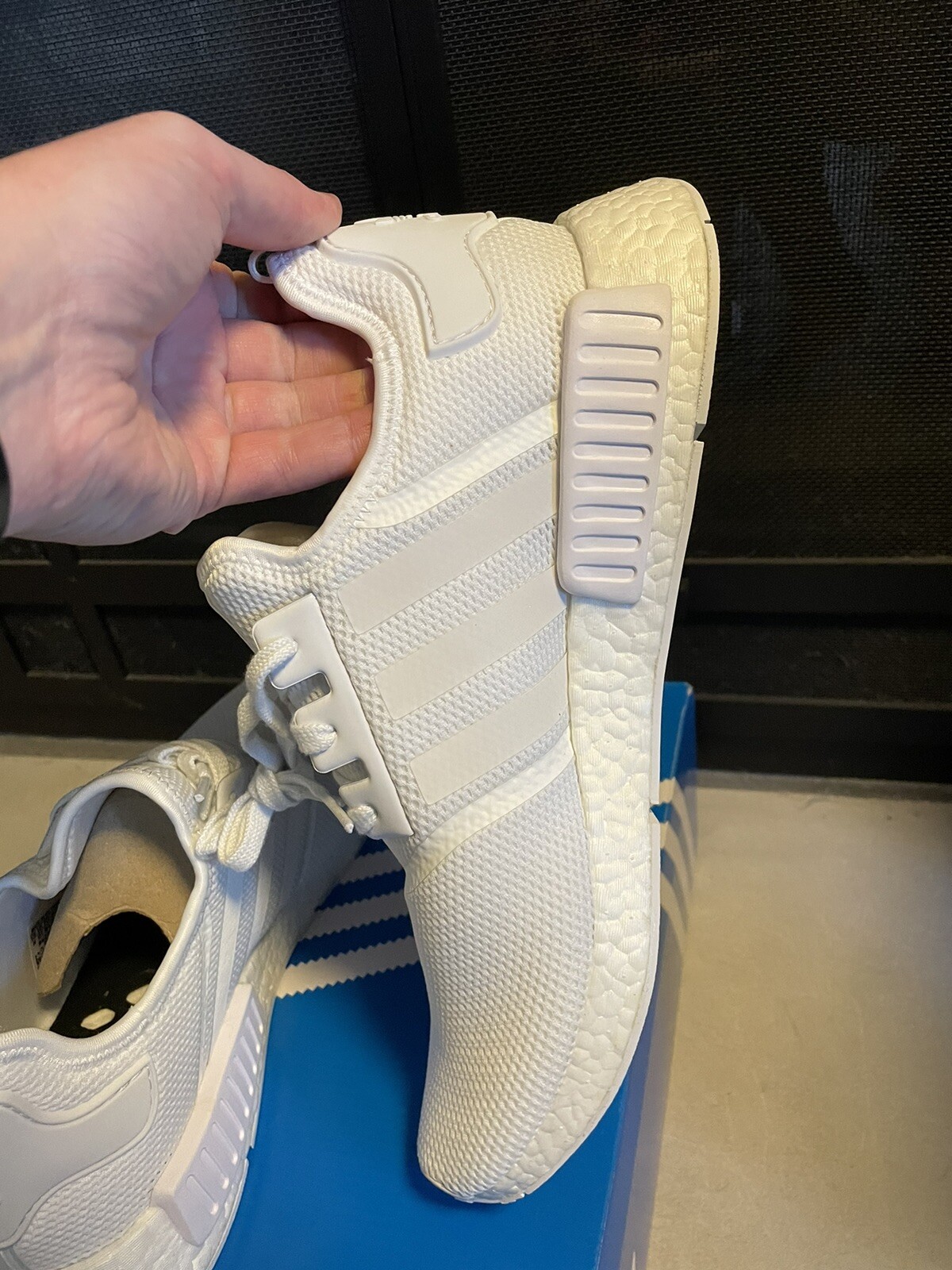 NIB DS Adidas Original NMD R1 Triple White Limited OG Release 2016 S79166  Sz 14 image 9