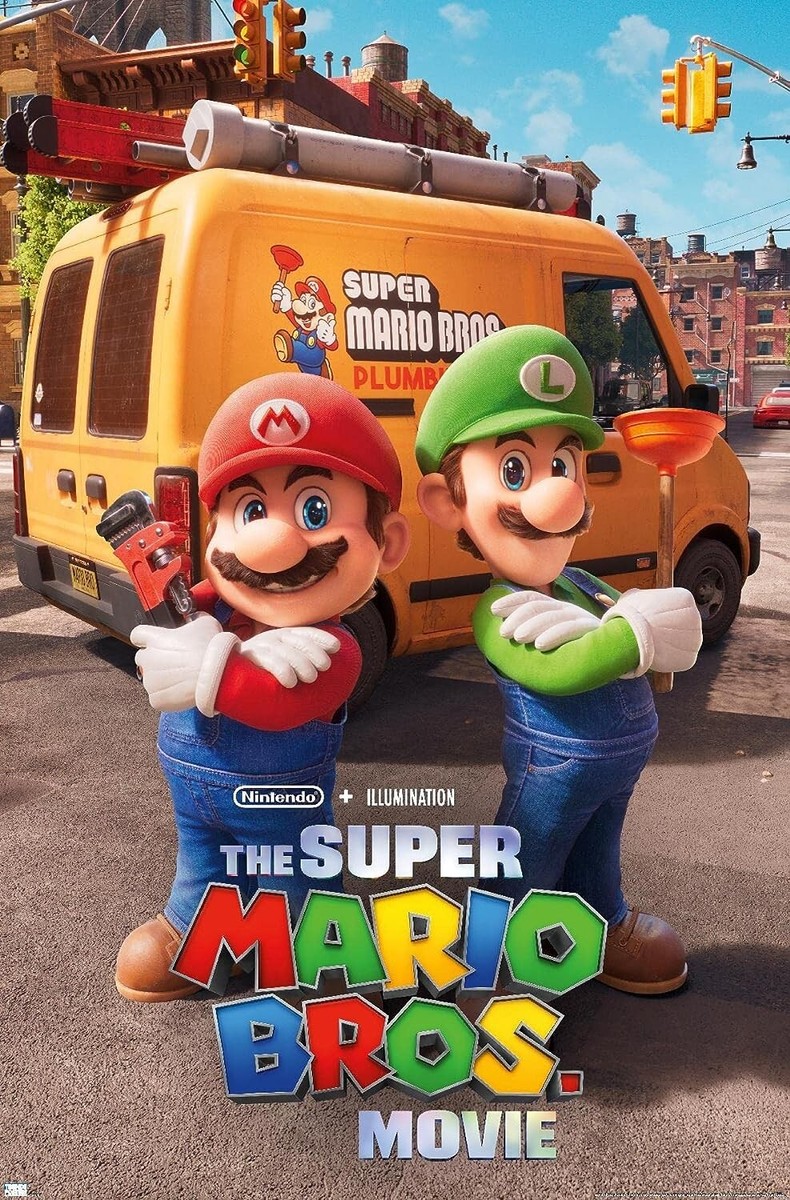 The Super Mario Bros. Movie Wall Poster 22x34 Nintendo Brooklyn