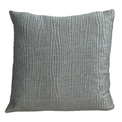 4er Set - Kissenbezüge grau in 18x18" 45x45cm Jacquard dicker Hauch von Gold Reißverschluss - Bild 9 von 10