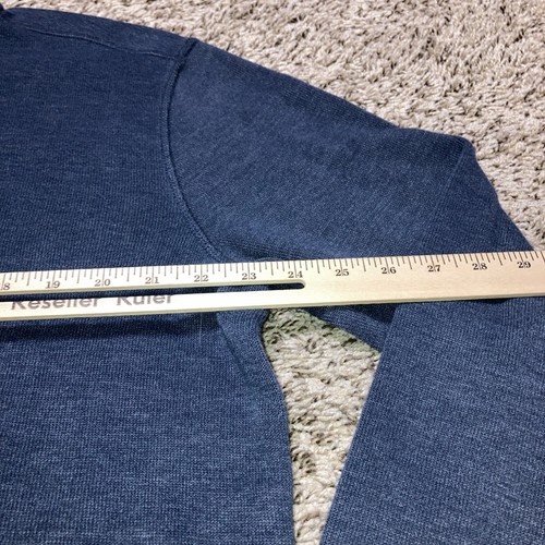Eddie Bauer Mens 1/4 Zip Knit Sweatshirt Size Large Blue D3766638 Sweater - Picture 4 of 6