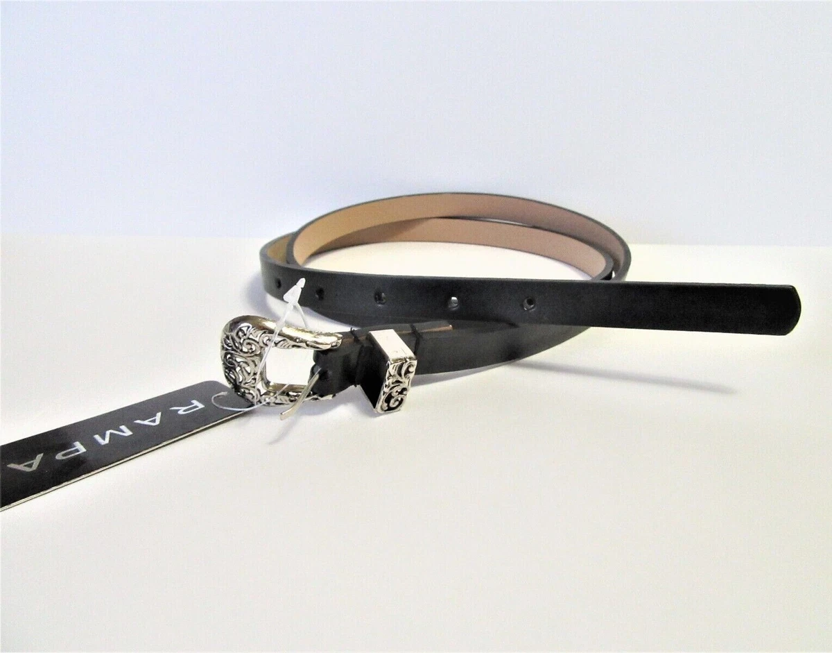Flat buckle outlet belt womens
