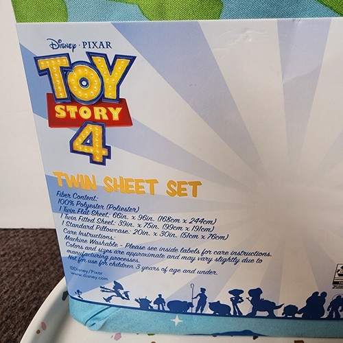 Disney Pixar | Jay Franco | Toy Story 4 | Twin Sheet Set Bedding - 3 Pieces - Picture 2 of 3