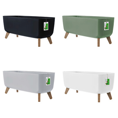 Lamela Pflanzkasten Quadratisch 28,5x28,5cm - Grauer Blumenkübel In Betonoptik 7,5L