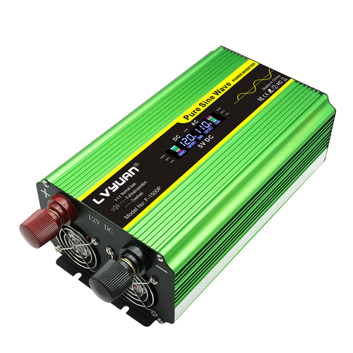 Pure Sine Wave Power Inverter 2000w 4000w Converter Dc 12v To Ac 110v Lcd Remote - Picture 9 of 10