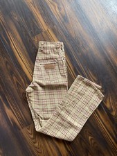 Vintage Misses Wrangler plaid Pants Retro Statement 24 Straight Slim XS/S