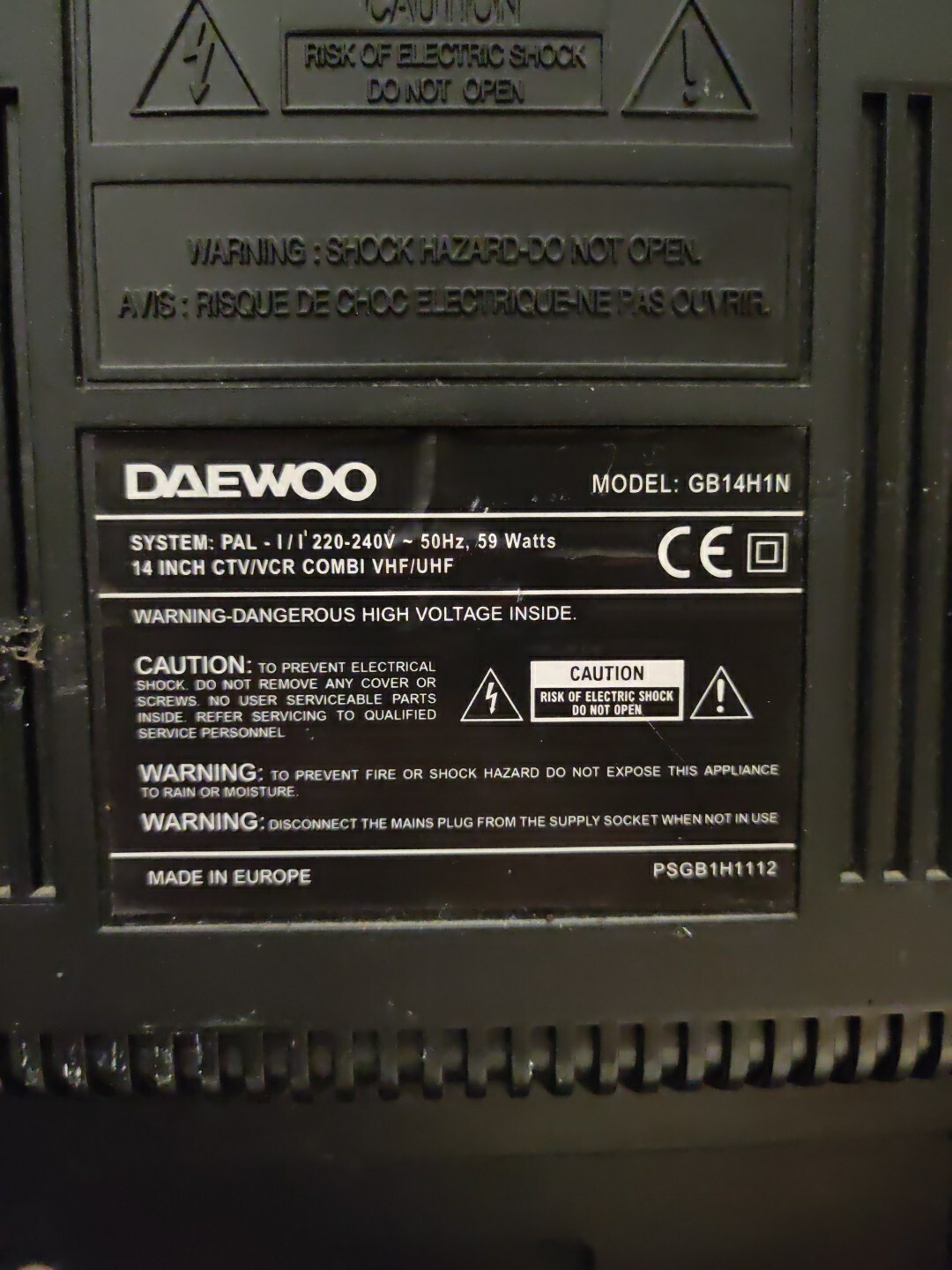 Daewoo TV/VCR FULL WORKING ORDER eBay
