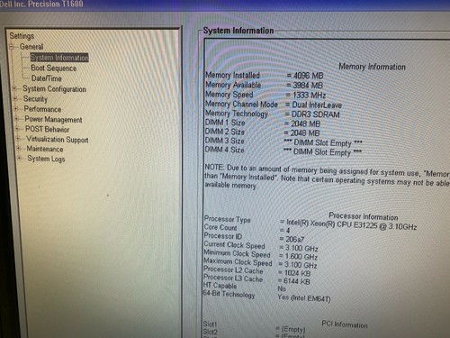 Dell Precision T1600 Intel Xeon E31225 3.10GHZ 4GB NO HDD DVD - Picture 2 of 5