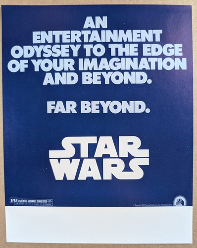 "Star Wars" 1977 Original Unused Handbill/Herald