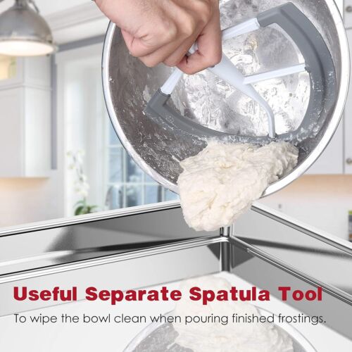 Batidor de borde flexible para batidora KitchenAid 6 cuartos de galón con soporte elevador mezclador borde de silicona - Imagen 6 de 7