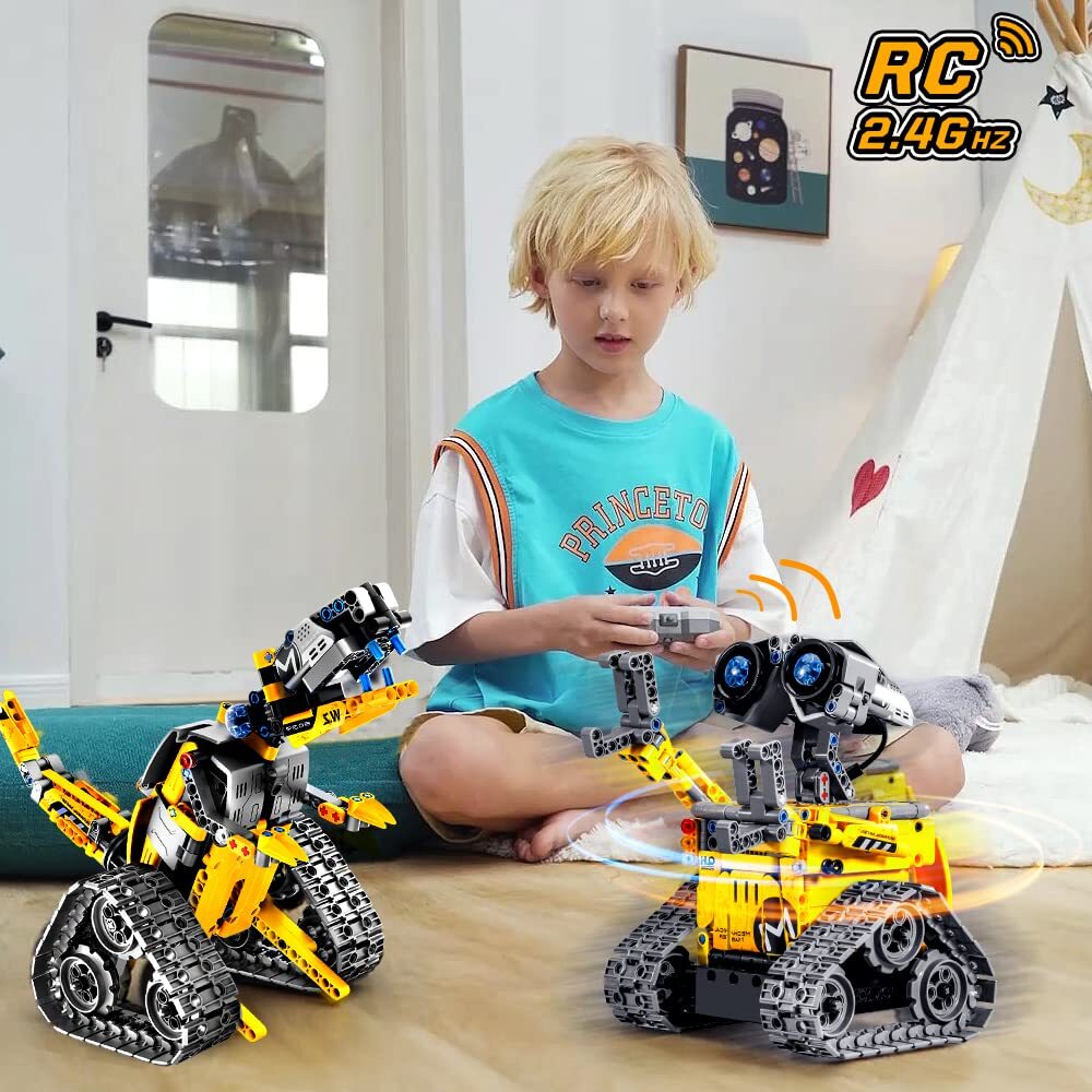 HOGOKIDS Robot Tecnologico 5 In 1 Con Luci LED E 18 Espressioni – Kit Costruzioni STEM, App E Telecomando, Per Bambini 8-14 Anni - 2