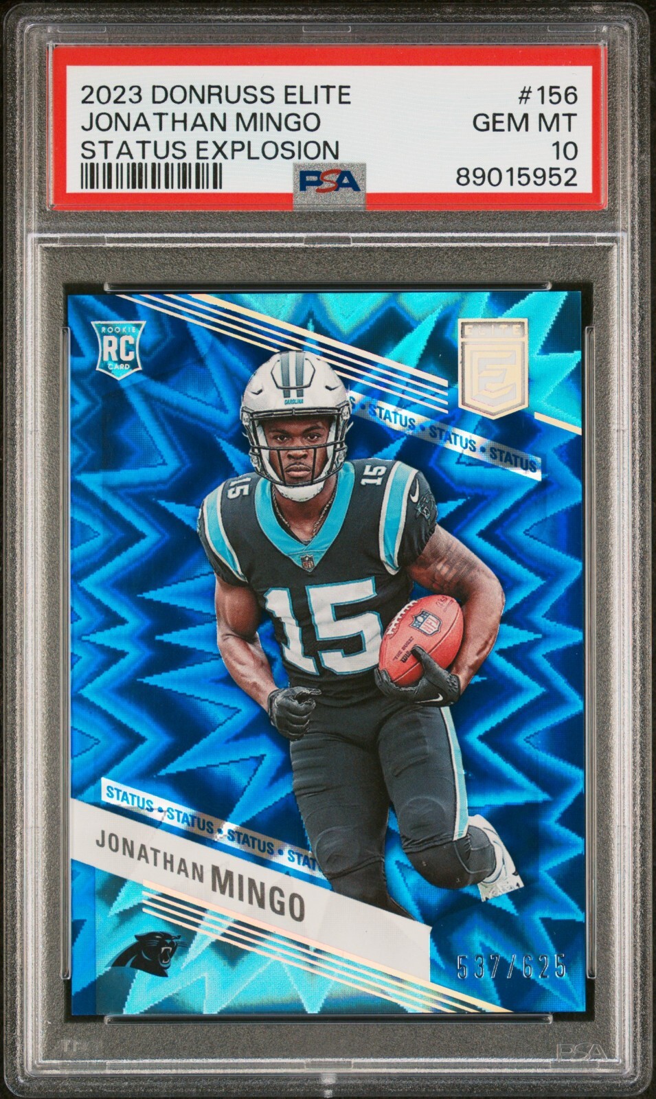 2023 Donruss Elite Jonathan Mingo Status Explosion #156 RC ROOKIE PSA 10 GEM MT