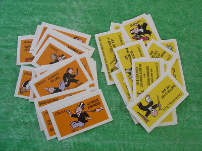 VINTAGE MONOPOLY SEVENTIETH ANNIVERSARY EDITION GAME PARTS ''COMMUNITY CHEST''