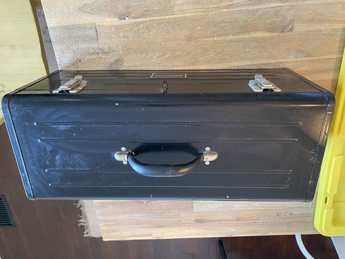 Vintage 22” Remline Tool Box Chest Black With Removable Tray NICE FREE SHIPPING - Picture 5 of 11